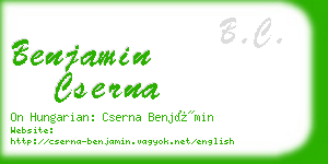 benjamin cserna business card